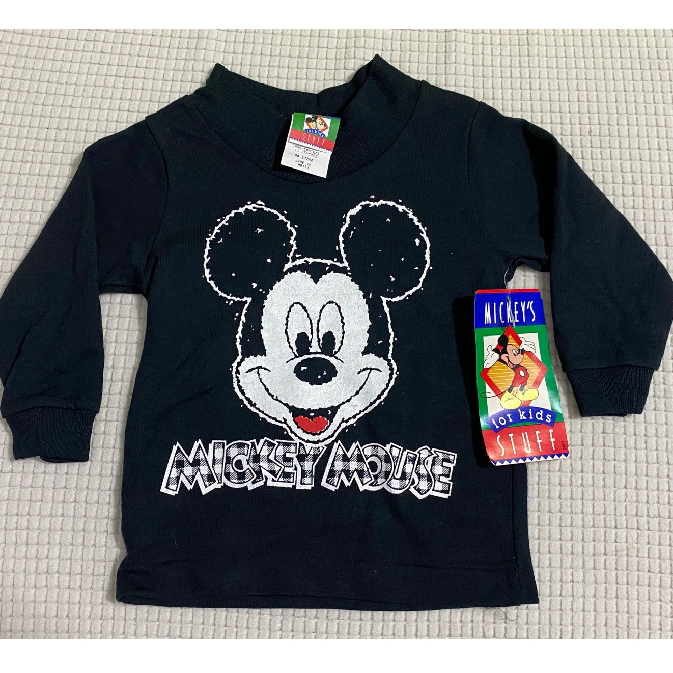 Vintage Disney Mickey Mouse Sweatshirt Size 12 Months Made Hati By Mickey Co